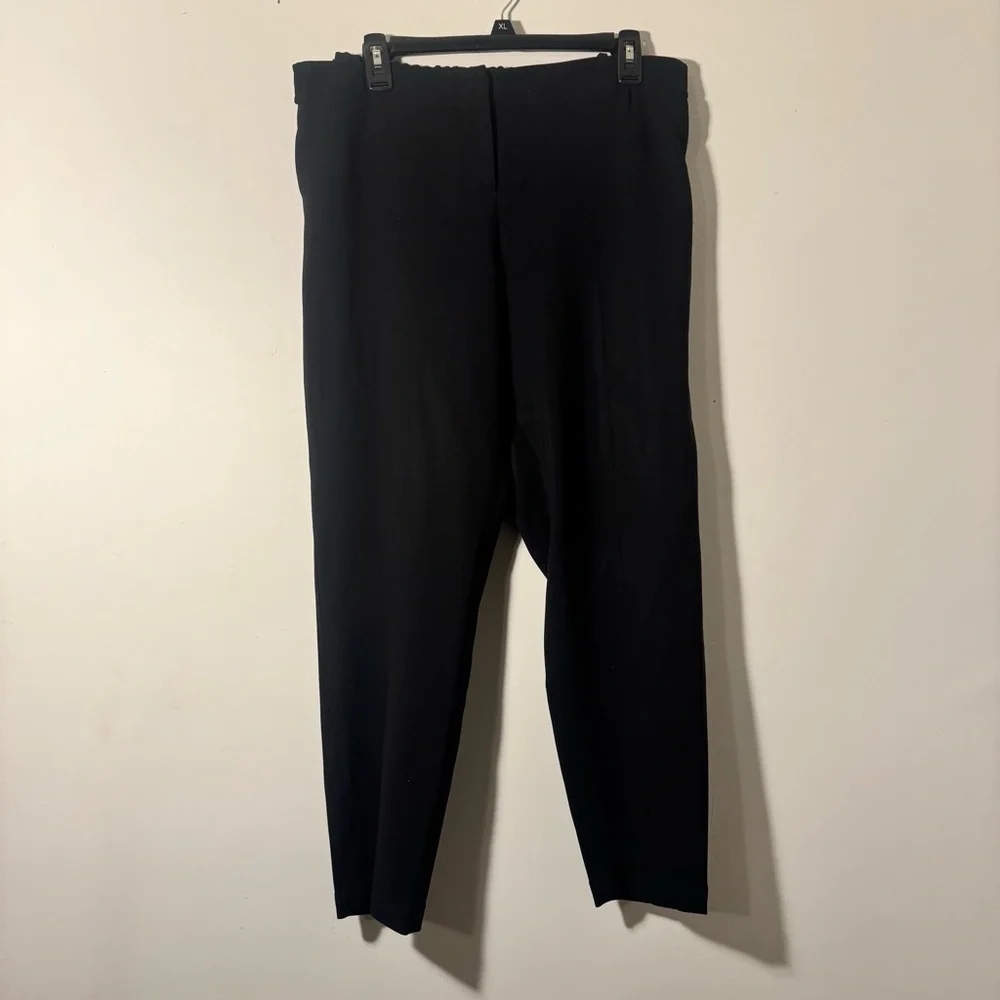 Theory Padra Admiral Crepe Black Pants Size 12 - Picture 2 of 4